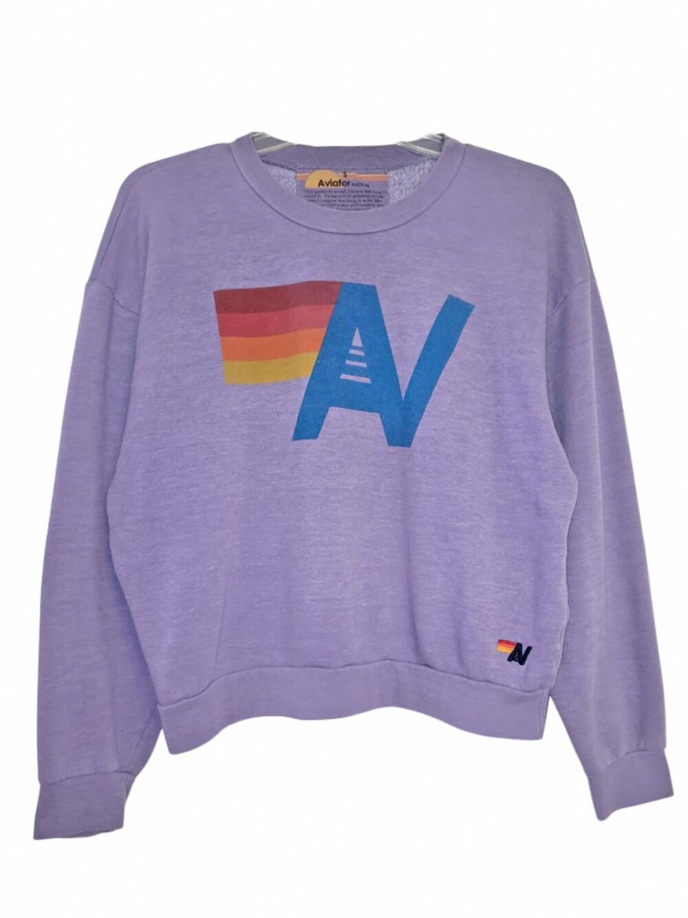 Aviator Nation Logo Relaxed Crew Sweatshirt